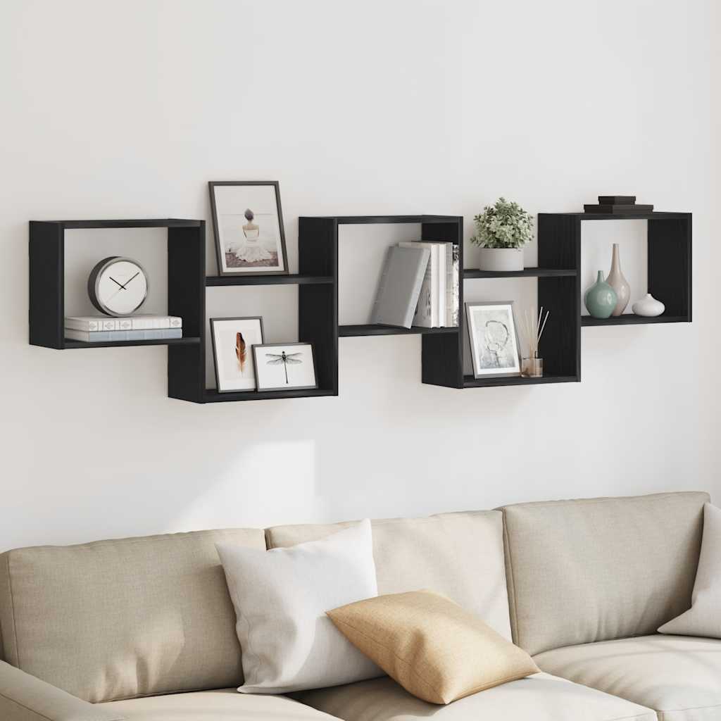 Wall Cube Shelf 5 Compartments Engineered Wood