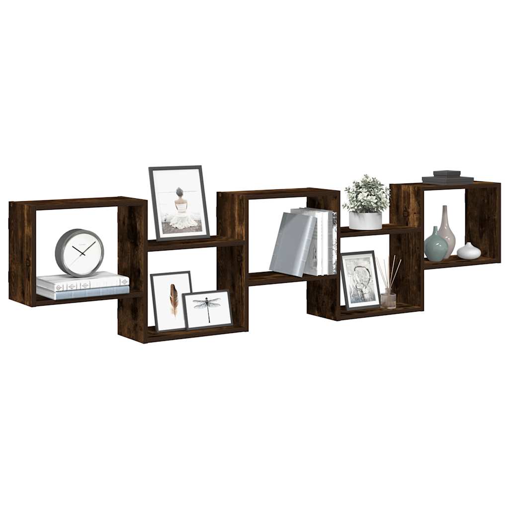 Wall Cube Shelf 5 Compartments Engineered Wood