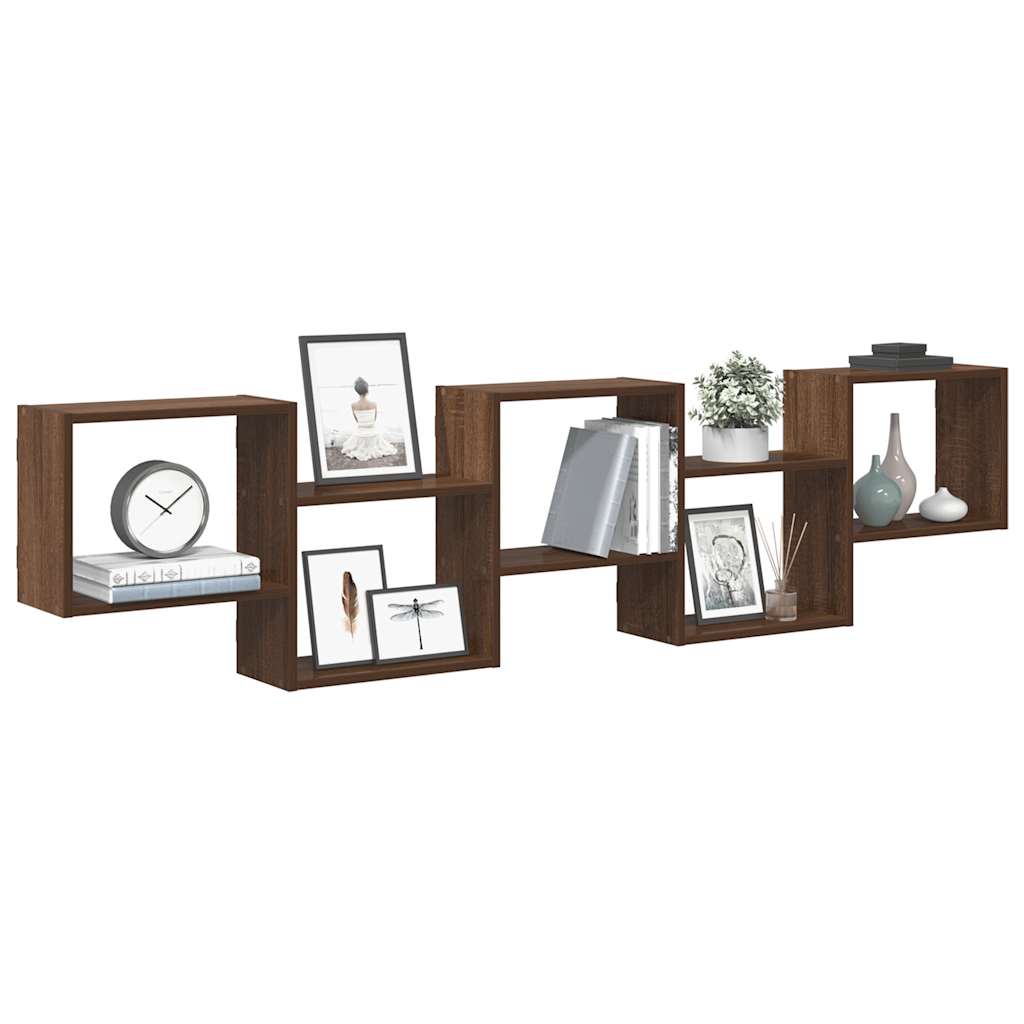Wall Cube Shelf 5 Compartments Engineered Wood