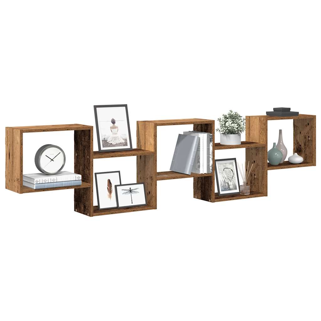Wall Cube Shelf 5 Compartments Engineered Wood