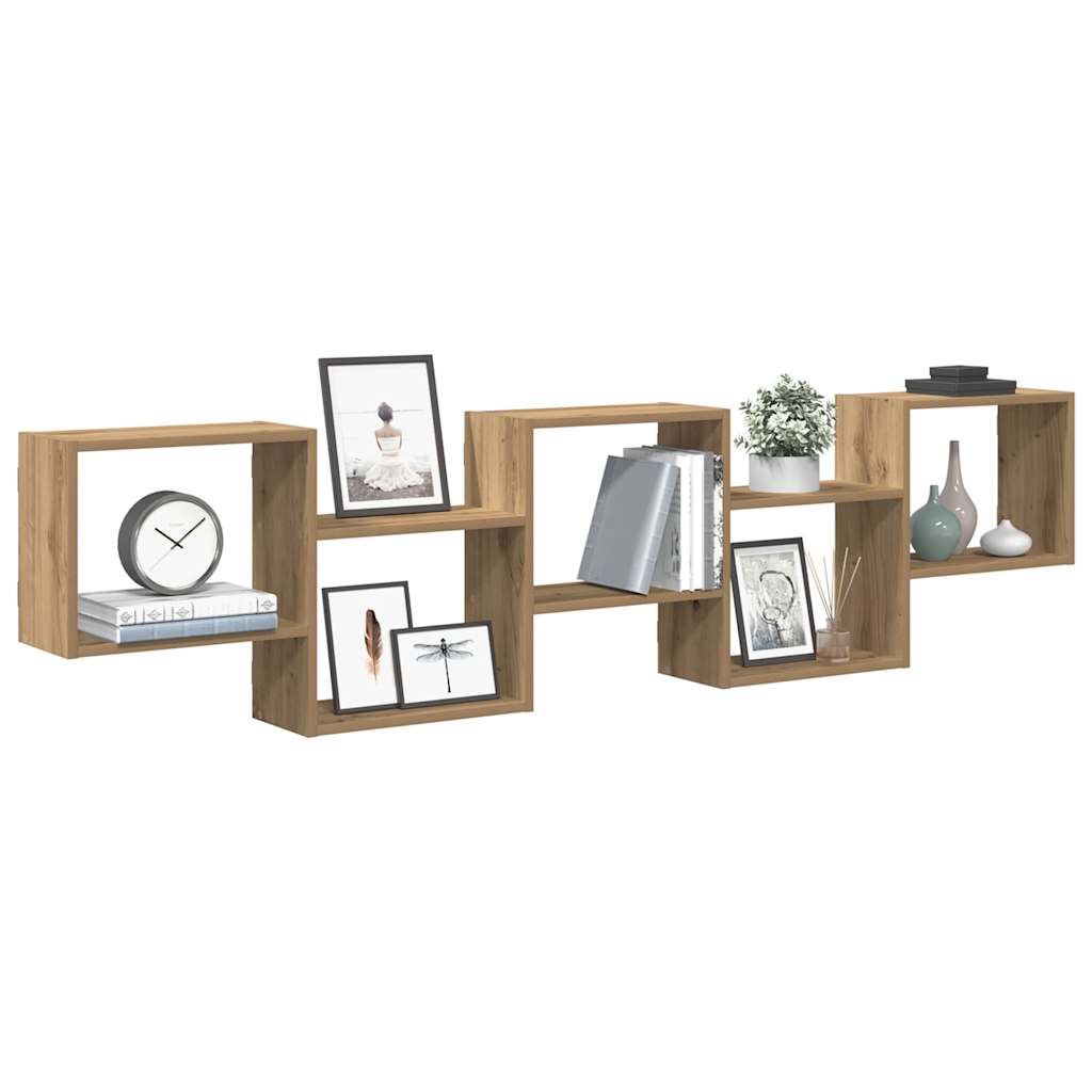 Wall Cube Shelf 5 Compartments Engineered Wood