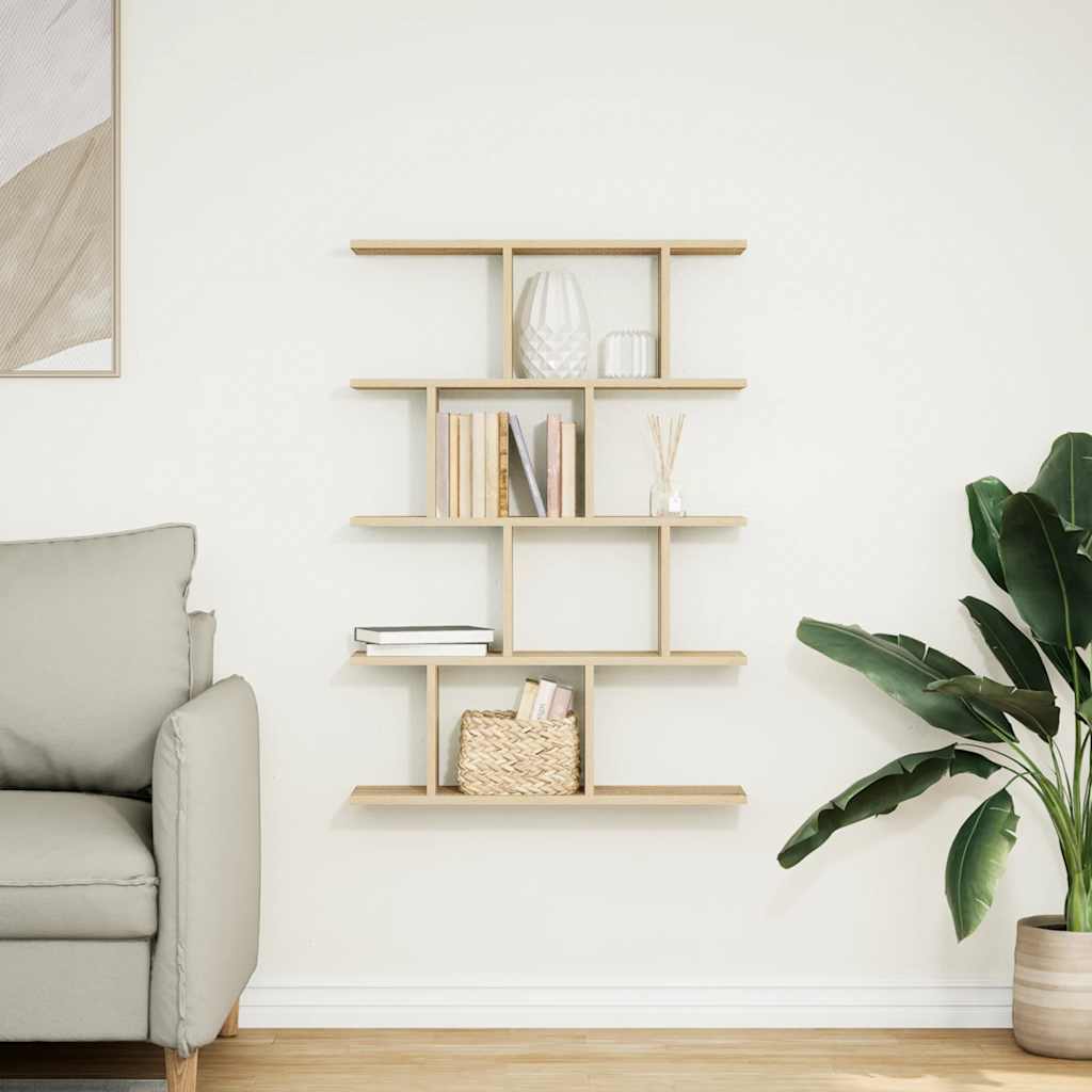 Wall Cube Shelf 12 Compartments Engineered Wood