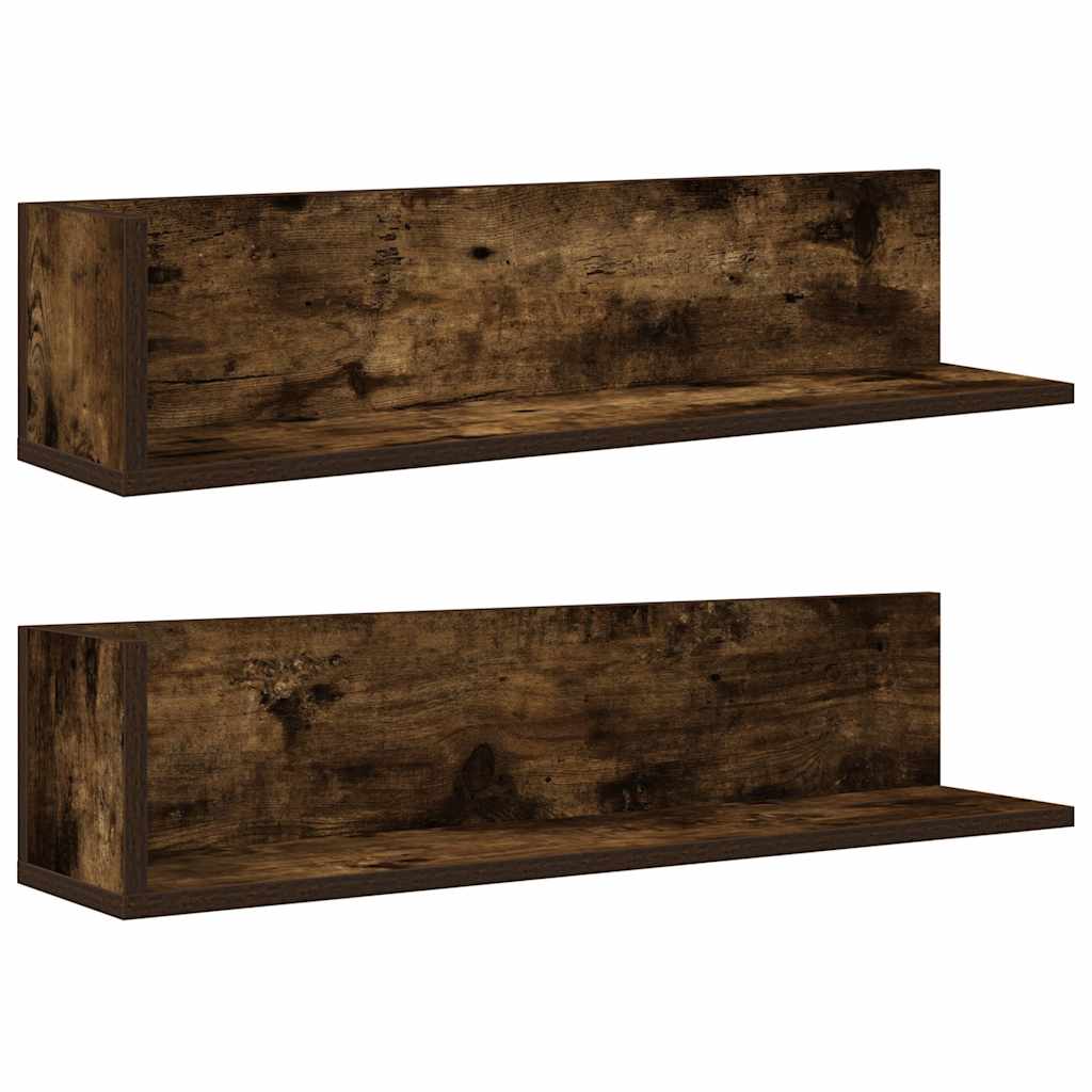 Wall Shelves 2 Pcs Engineered Wood