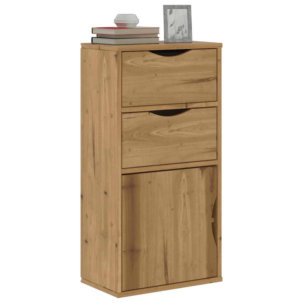 Side Cabinet Odda 40X24X79 Cm Solid Wood Pine