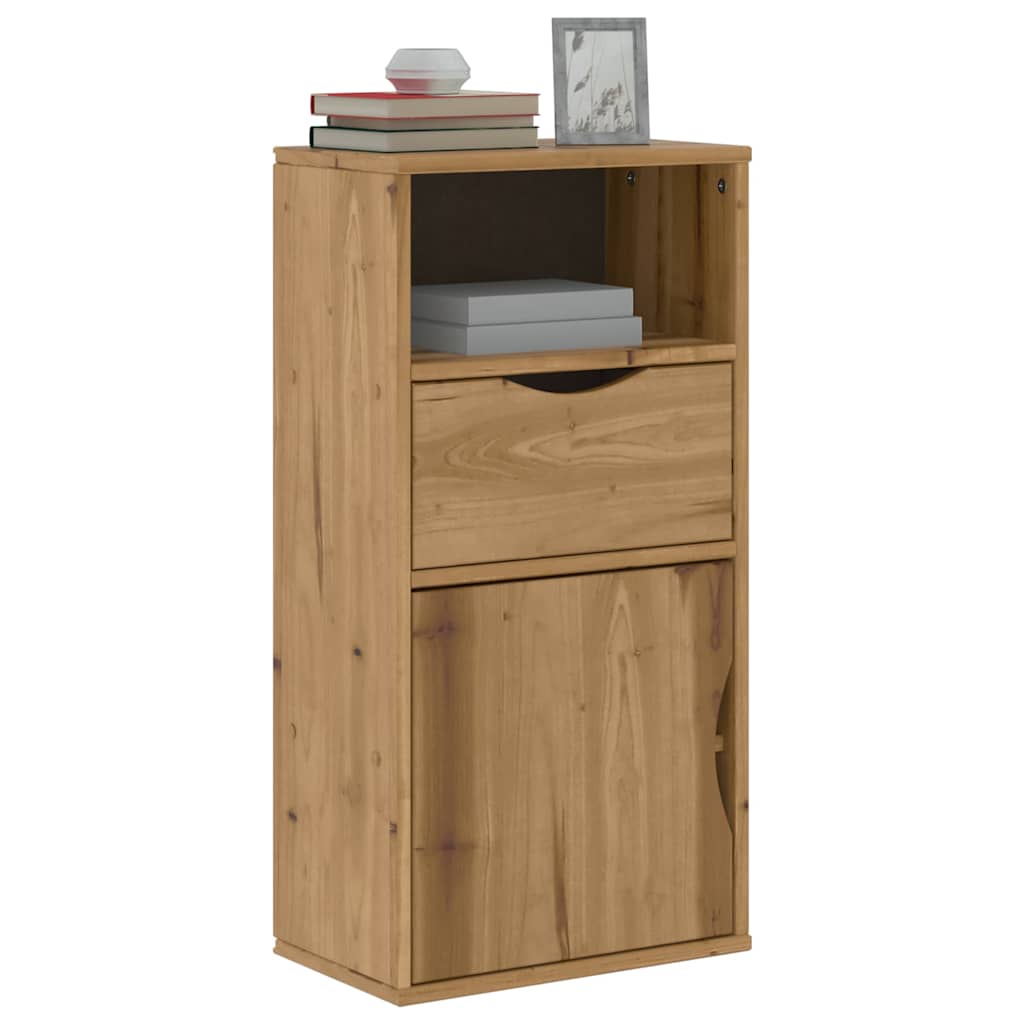 Side Cabinet Odda 40X24X79 Cm Solid Wood Pine