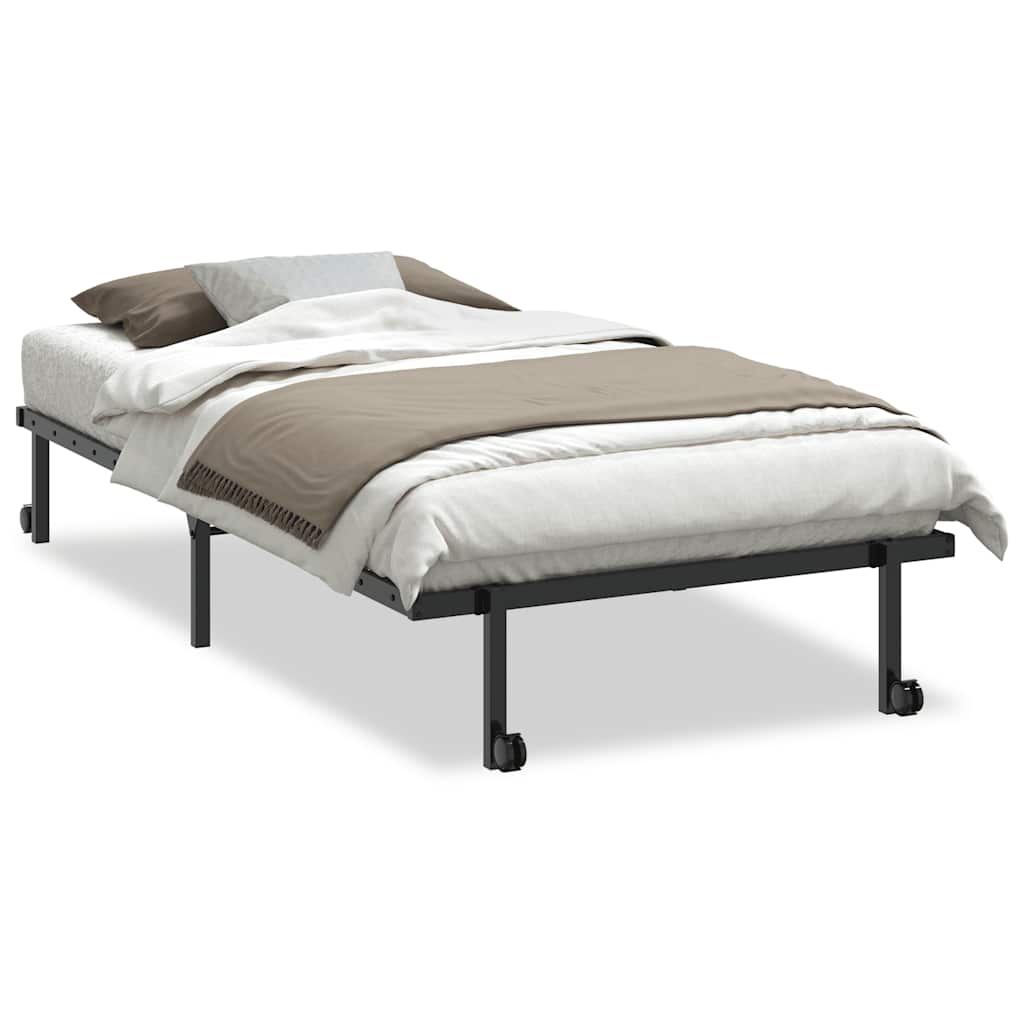 Bed Frame Without Mattress Foldable Steel