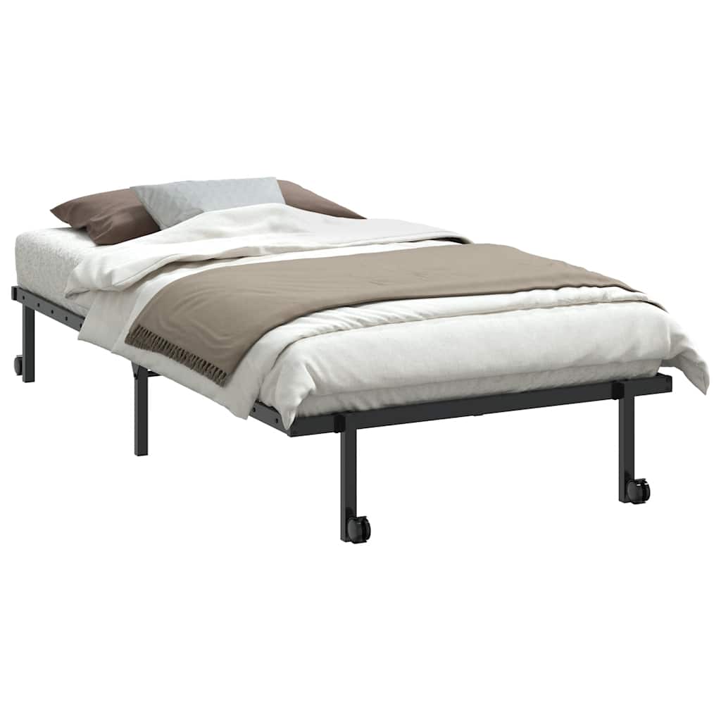 Bed Frame Without Mattress Foldable Steel