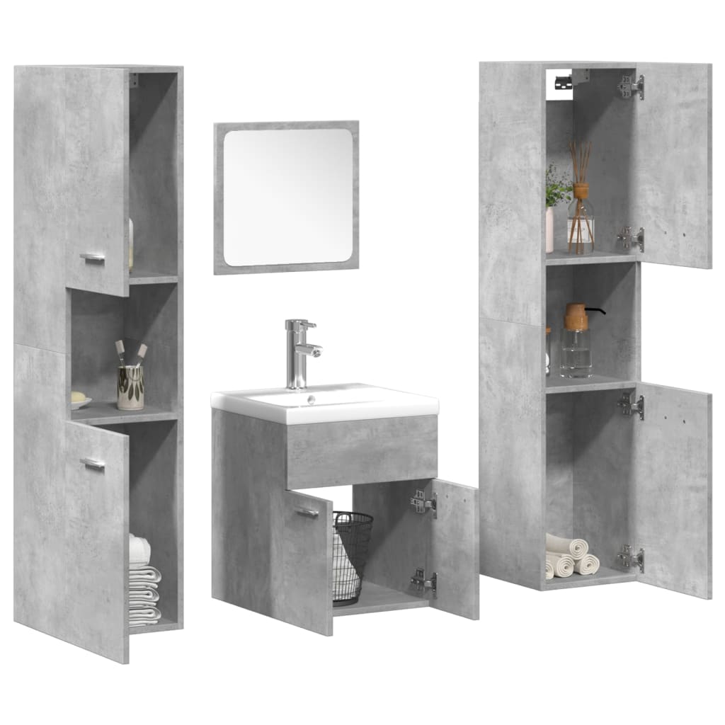 Bathroom Furniture Set Engineered Wood