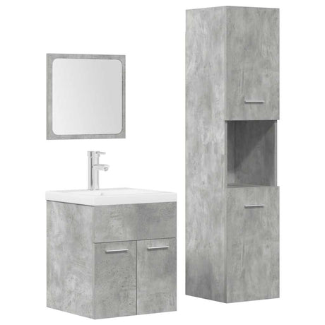 4 Piece Bathroom Furniture Set Engineered Wood
