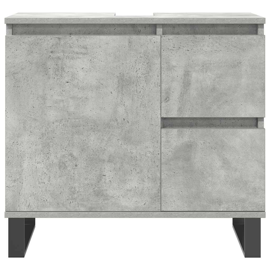 3 Piece Bathroom Furniture Set Engineered Wood