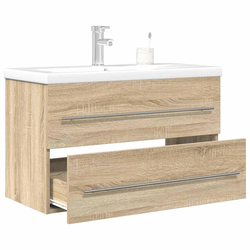 2 Piece Bathroom Furniture Set Engineered Wood