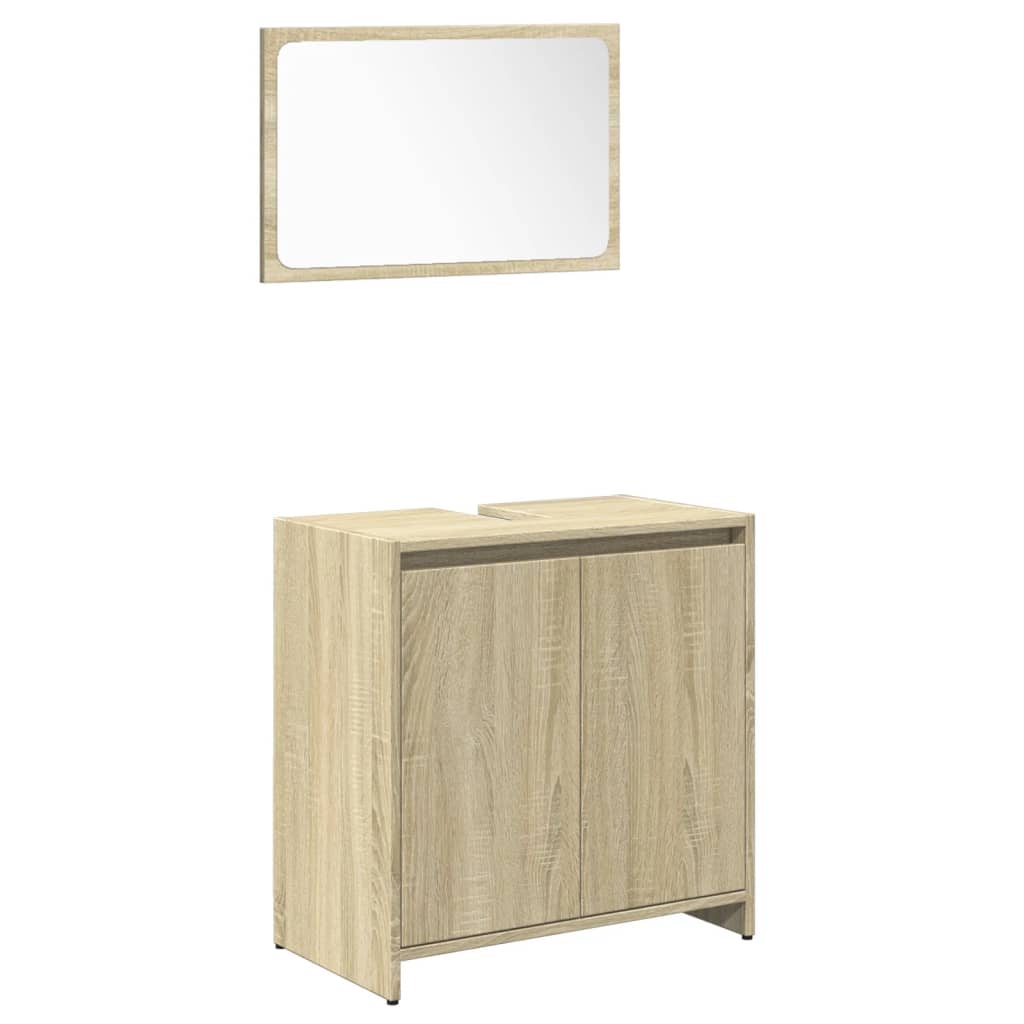 4 Piece Bathroom Furniture Set Engineered Wood