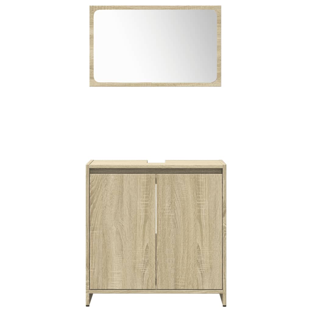4 Piece Bathroom Furniture Set Engineered Wood