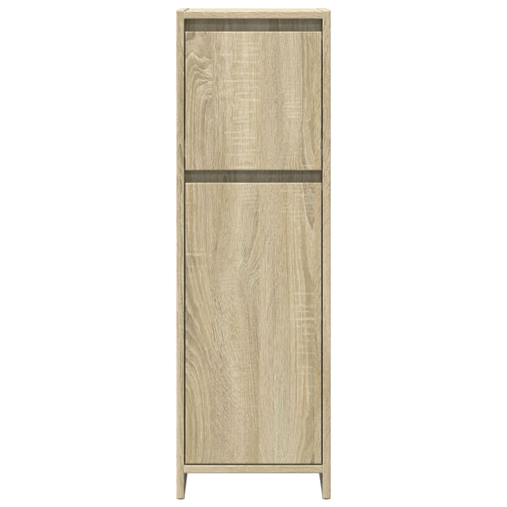 3 Piece Bathroom Furniture Set Engineered Wood