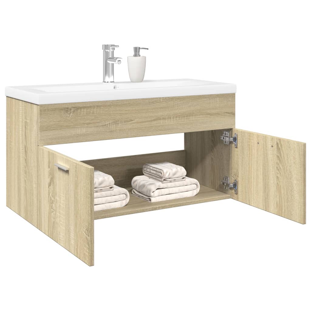 Sink Cabinet With Built-In Basin Engineered Wood