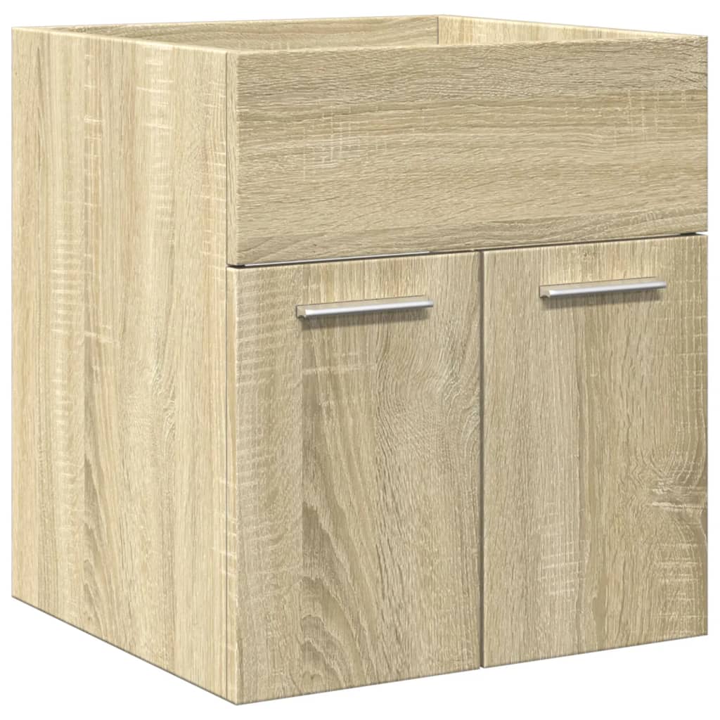 3 Piece Bathroom Furniture Set Engineered Wood
