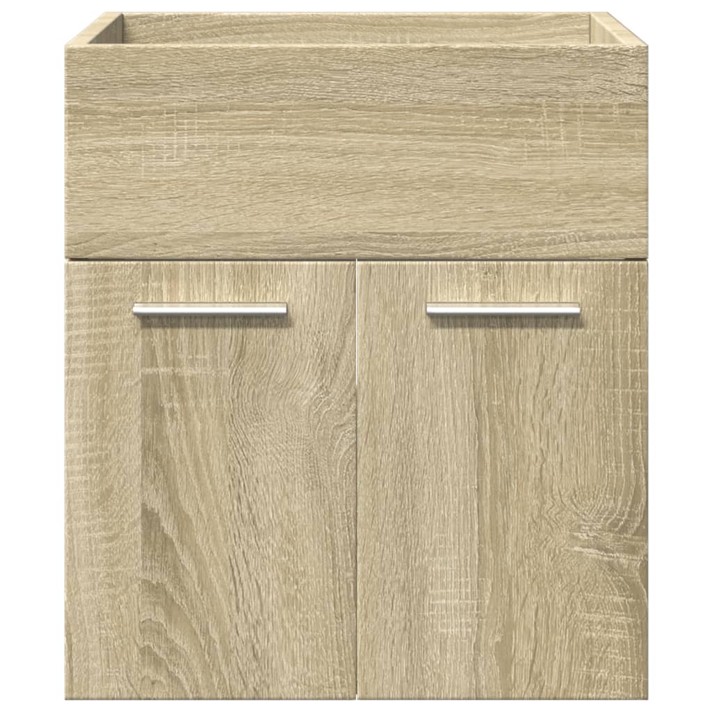 3 Piece Bathroom Furniture Set Engineered Wood