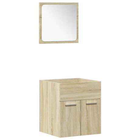 5 Piece Bathroom Furniture Set Engineered Wood