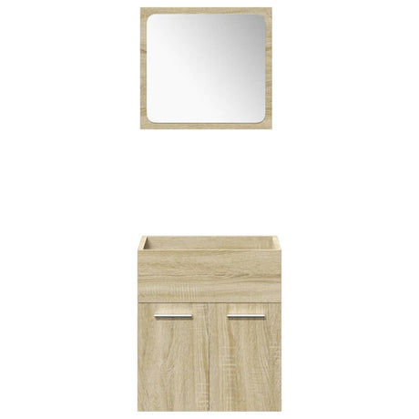 5 Piece Bathroom Furniture Set Engineered Wood