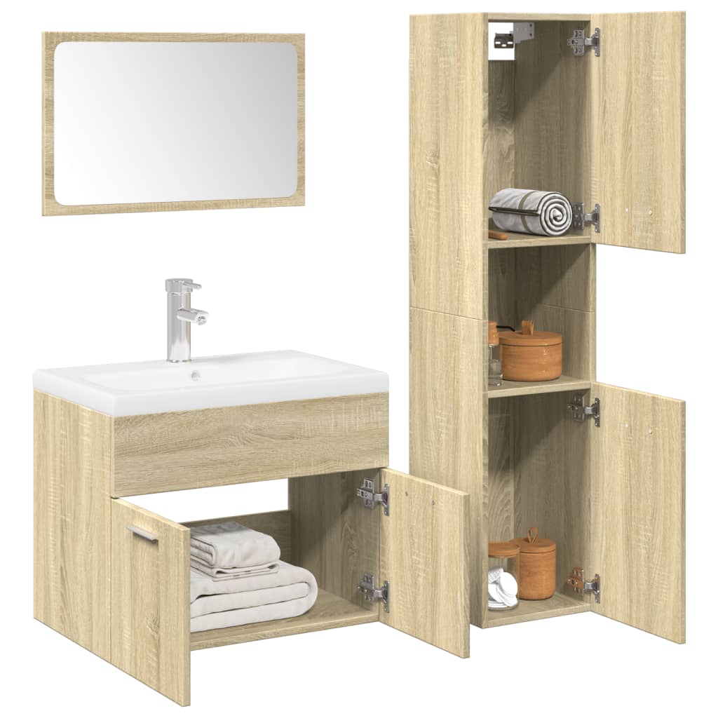 Bathroom Furniture Set Engineered Wood