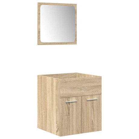 4 Piece Bathroom Furniture Set Engineered Wood