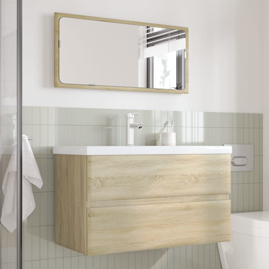 3 Piece Bathroom Furniture Set Engineered Wood