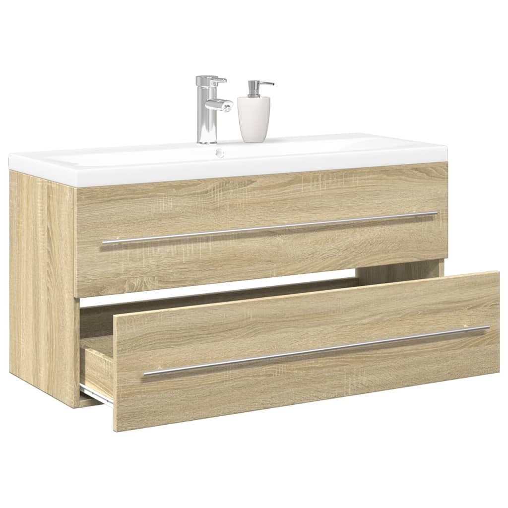 2 Piece Bathroom Furniture Set Engineered Wood