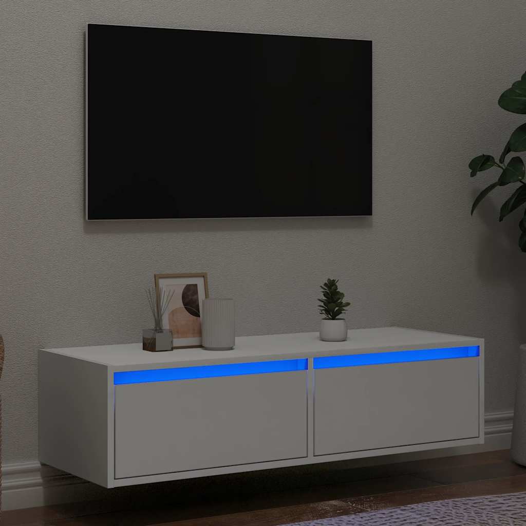 Tv Cabinet With Led Lights 75X35.5X25 Cm