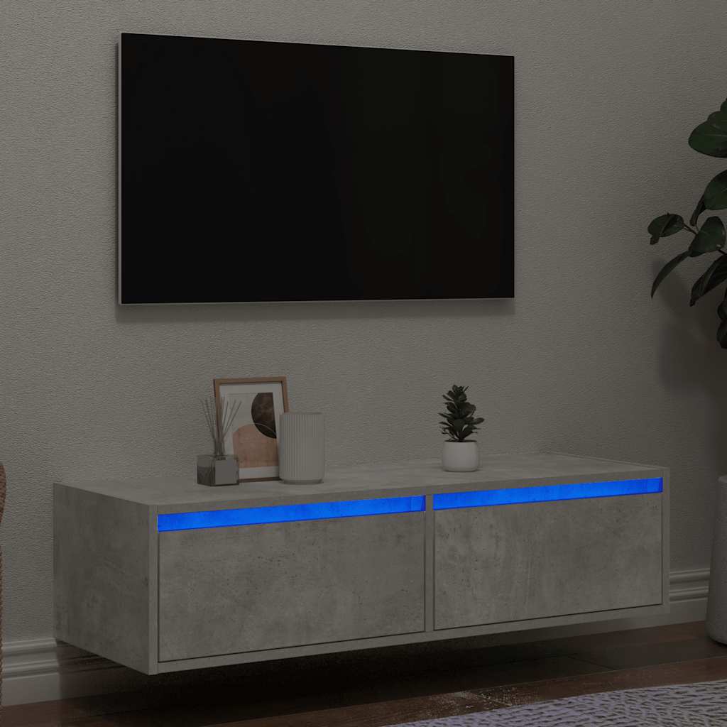Tv Cabinet With Led Lights 75X35.5X25 Cm