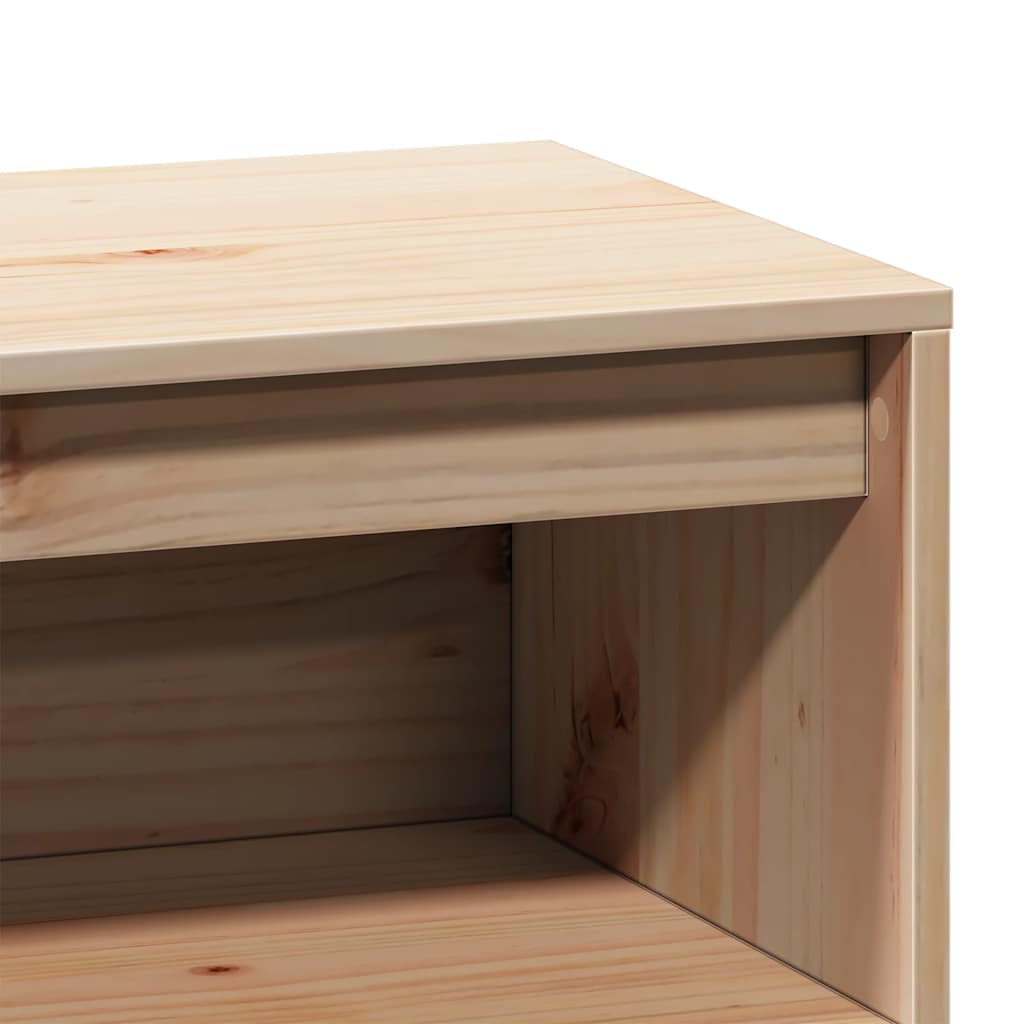 Highboard 89X34X116.5 Cm Solid Wood Pine
