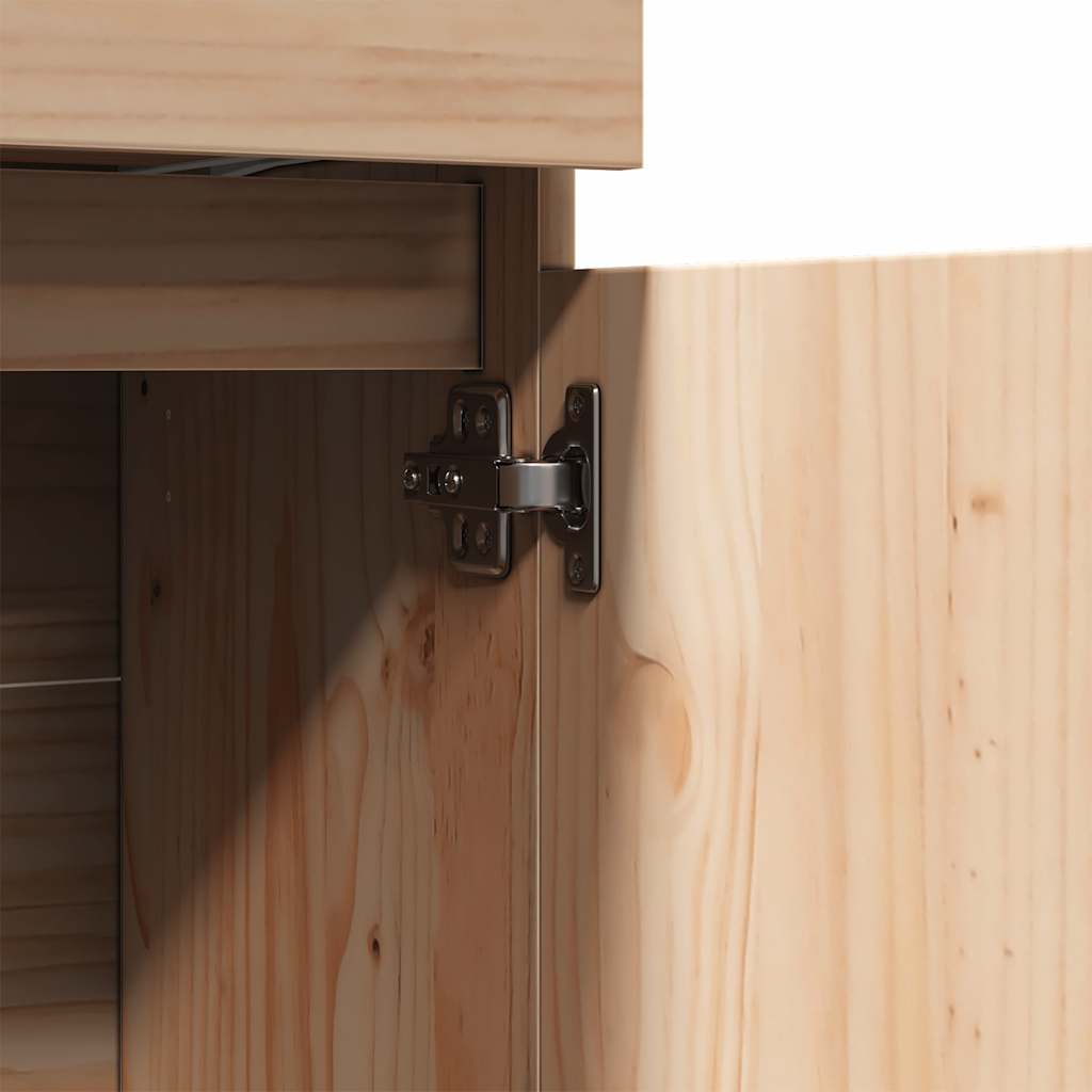 Highboard 89X34X116.5 Cm Solid Wood Pine