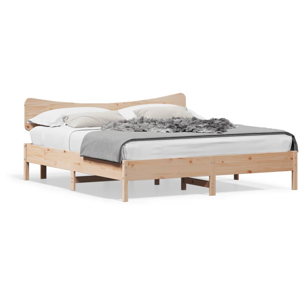 Bed Frame Without Mattress Solid Wood Pine