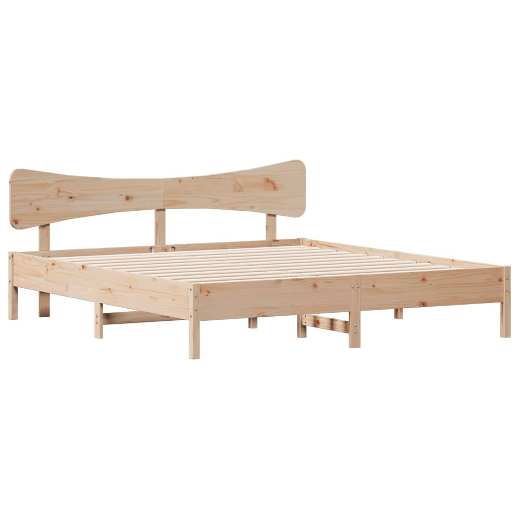 Bed Frame Without Mattress Solid Wood Pine