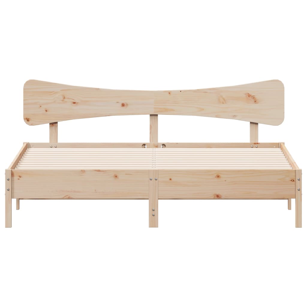 Bed Frame Without Mattress Solid Wood Pine