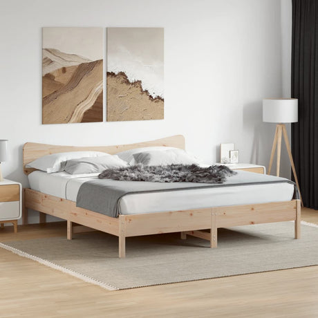 Bed Frame Without Mattress Solid Wood Pine