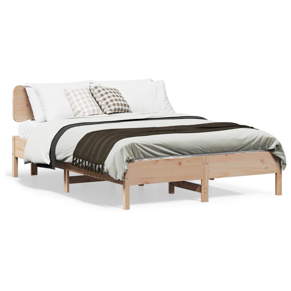 Bed Frame Without Mattress Solid Wood Pine