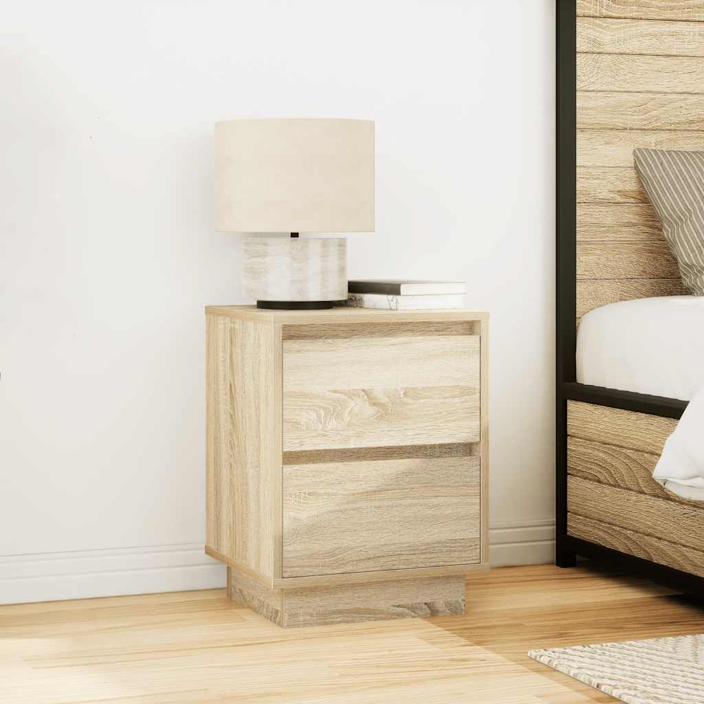 Bedside Cabinet With Led Lights 38X34X