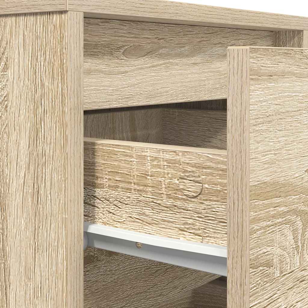 Bedside Cabinet With Led Lights 38X34X