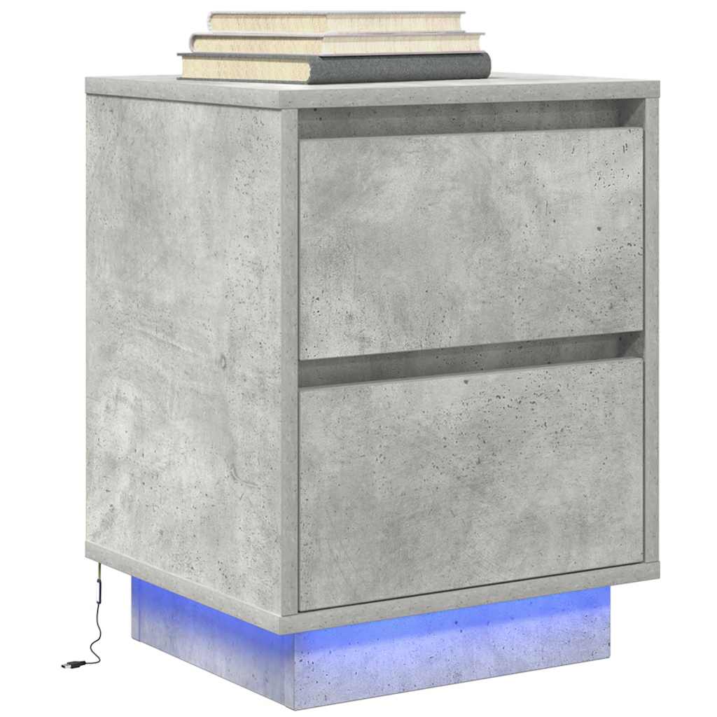 Bedside Cabinet With Led Lights 38X34X