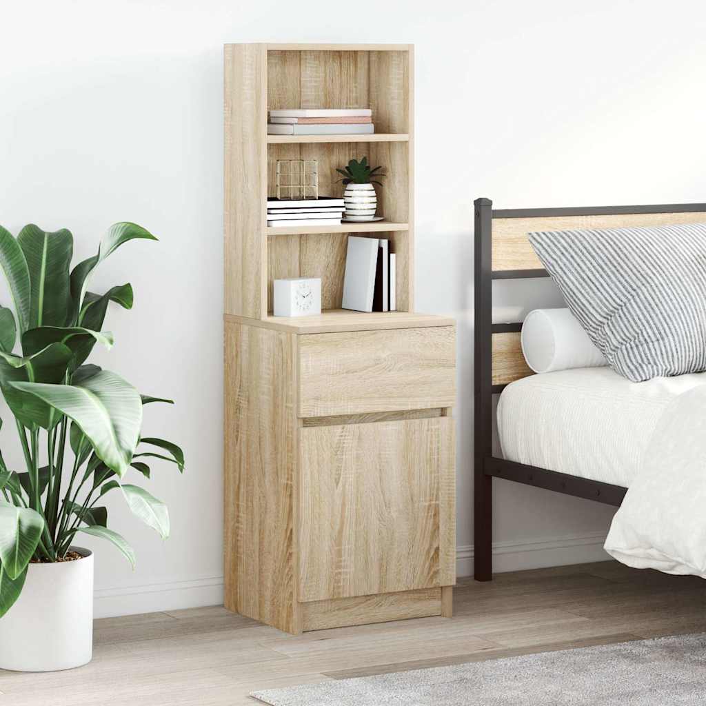 Bedside Cabinet 39X35X125 Cm Engineered Wood