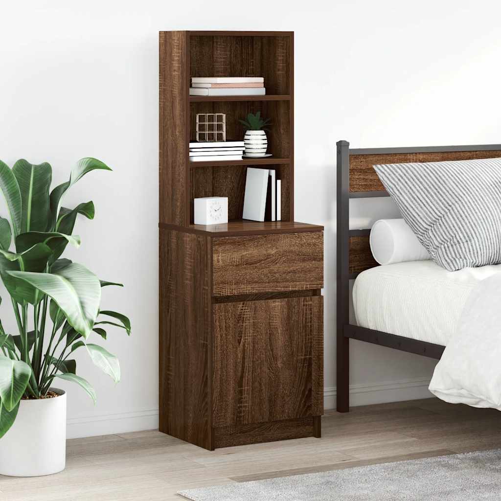 Bedside Cabinet 39X35X125 Cm Engineered Wood
