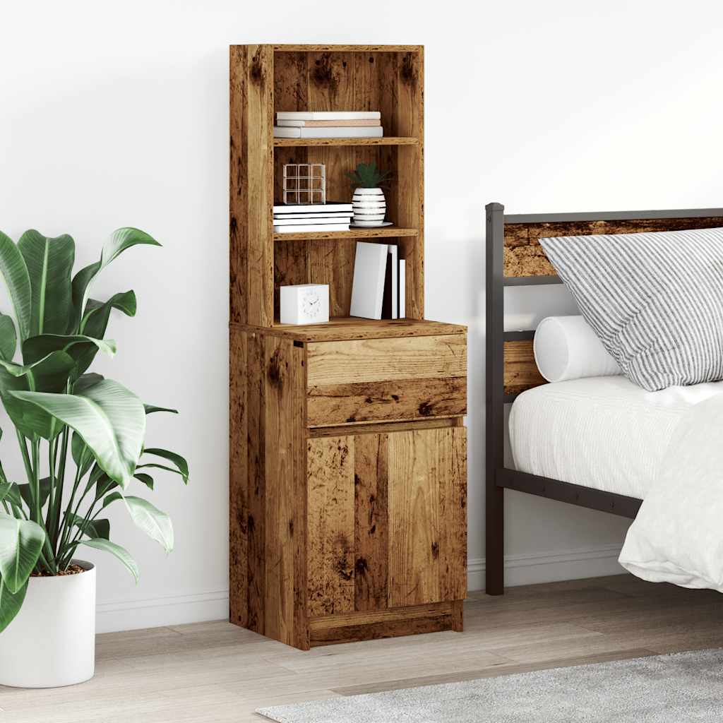 Bedside Cabinet 39X35X125 Cm Engineered Wood