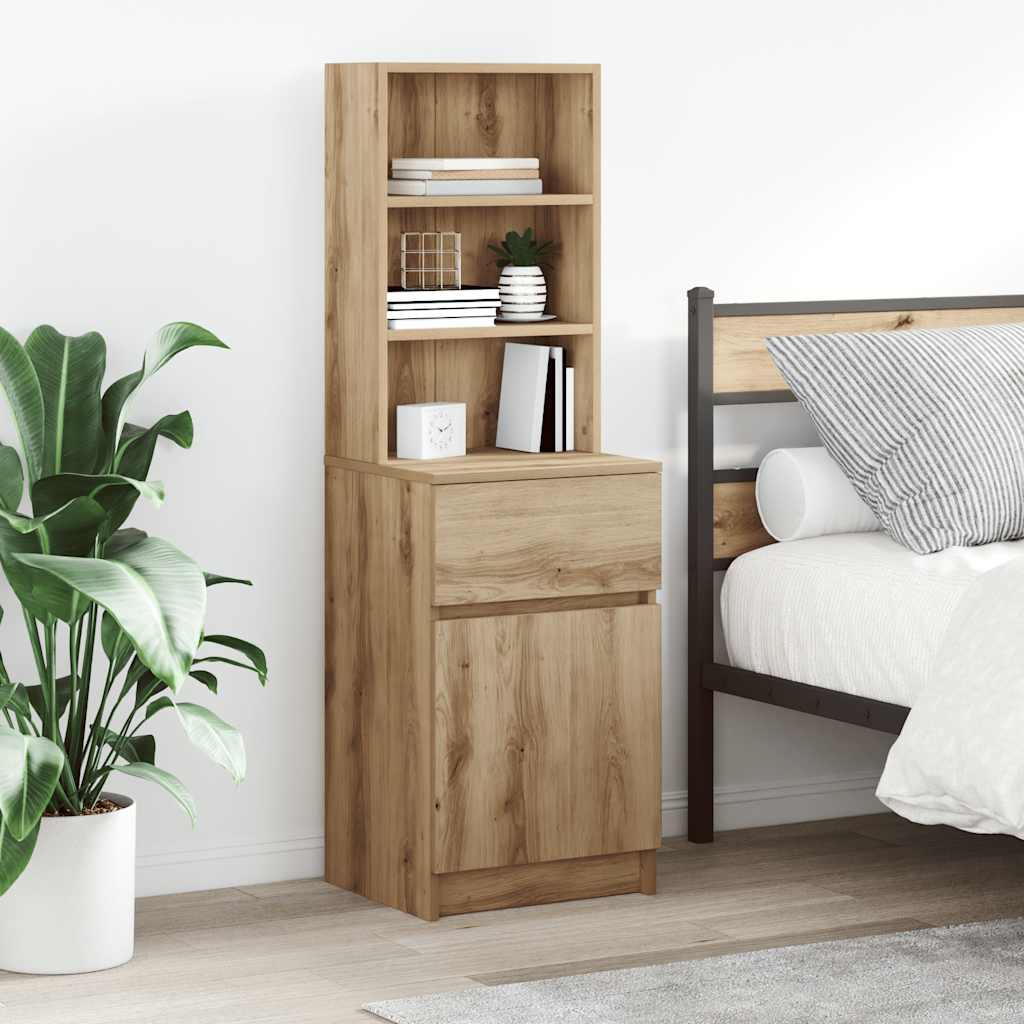 Bedside Cabinet 39X35X125 Cm Engineered Wood