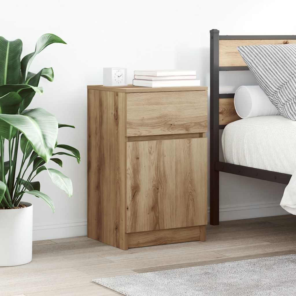Bedside Cabinet 39X35X65 Cm Engineered Wood