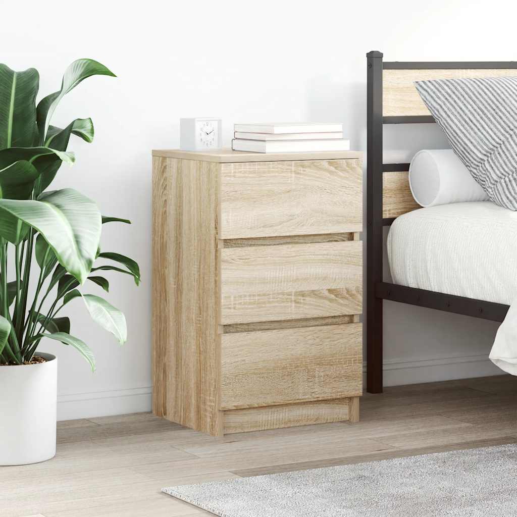 Bedside Cabinets With 3 Drawers 2 Pcs 39X35X65 Cm