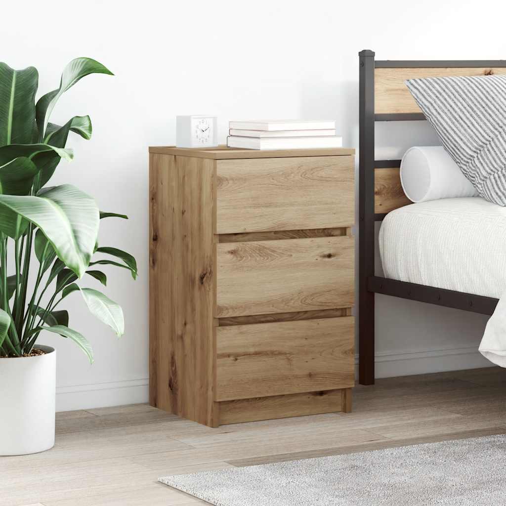 Bedside Cabinets With 3 Drawers 2 Pcs 39X35X65 Cm