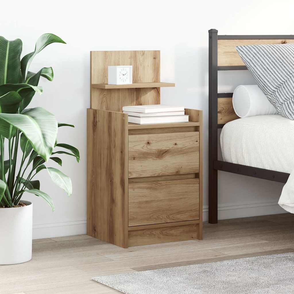 Bedside Cabinets With 2 Drawers 2 Pcs 38X34X80 Cm