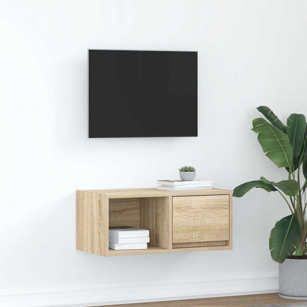 Tv Cabinet 60X31X25.5 Cm Engineered Wood
