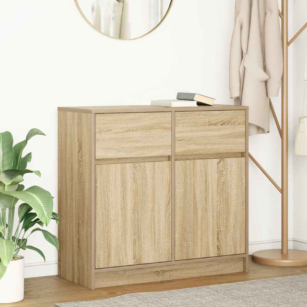 Sideboard With Drawer 80X34X76 Cm Engineered Wood
