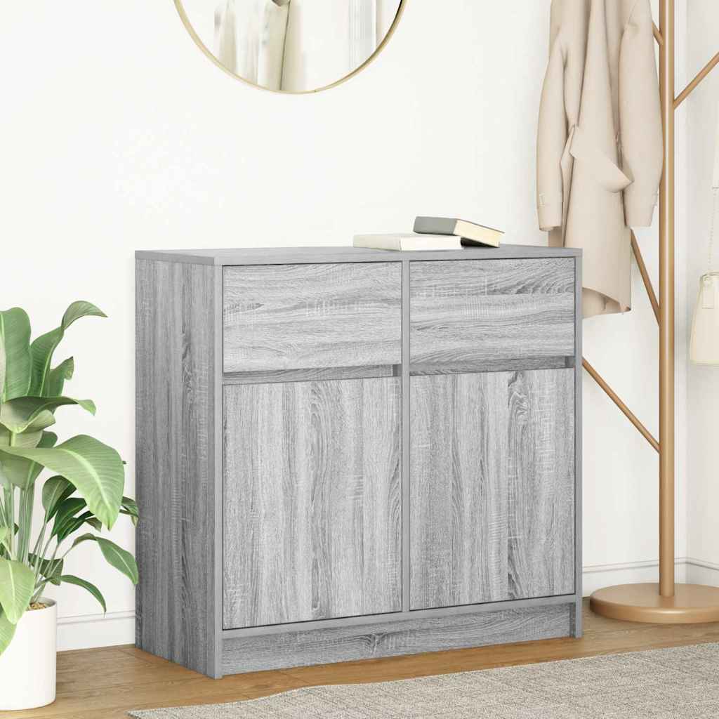 Sideboard With Drawer 80X34X76 Cm Engineered Wood